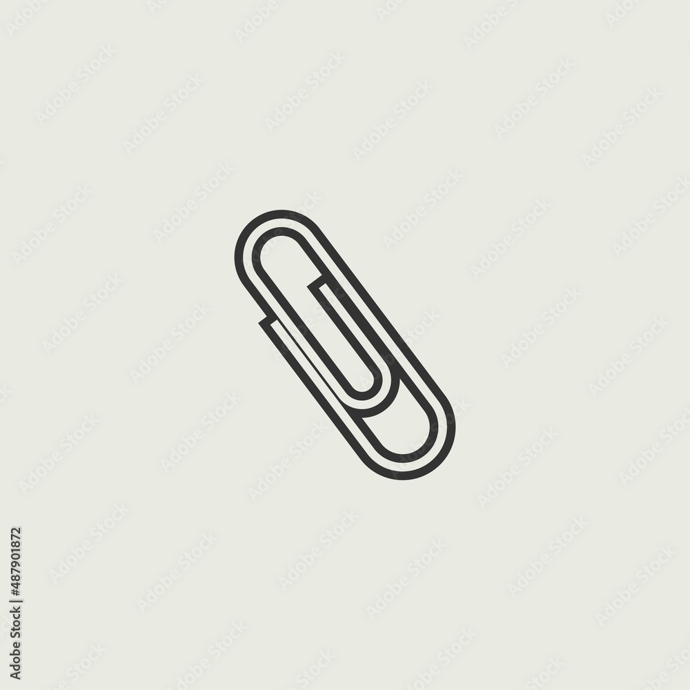 Paper clip vector icon illustration sign Paper clip vector icon illustration sign