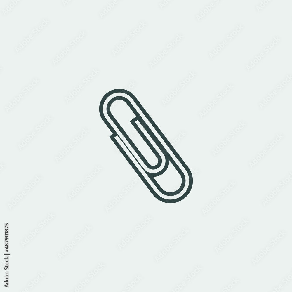 Paper clip vector icon illustration sign Paper clip vector icon illustration sign