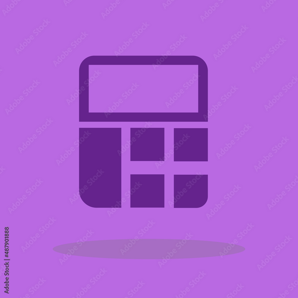 Fototapeta premium Calculator vector icon illustration sign