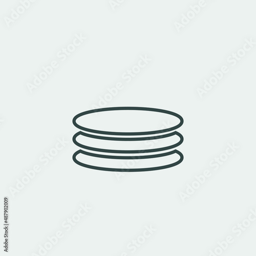 Coins vector icon illustration sign