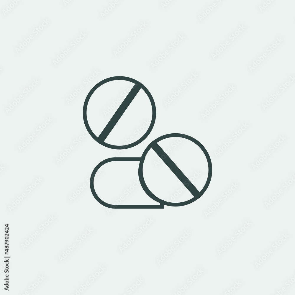 Aspirin vector icon illustration sign Aspirin vector icon illustration sign