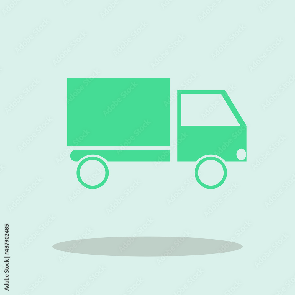 Delivery truck vector icon illustration sign Delivery truck vector icon illustration sign
