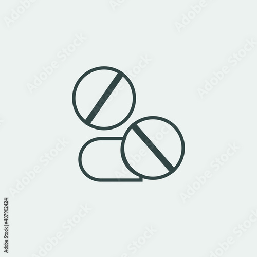 Aspirin vector icon illustration sign