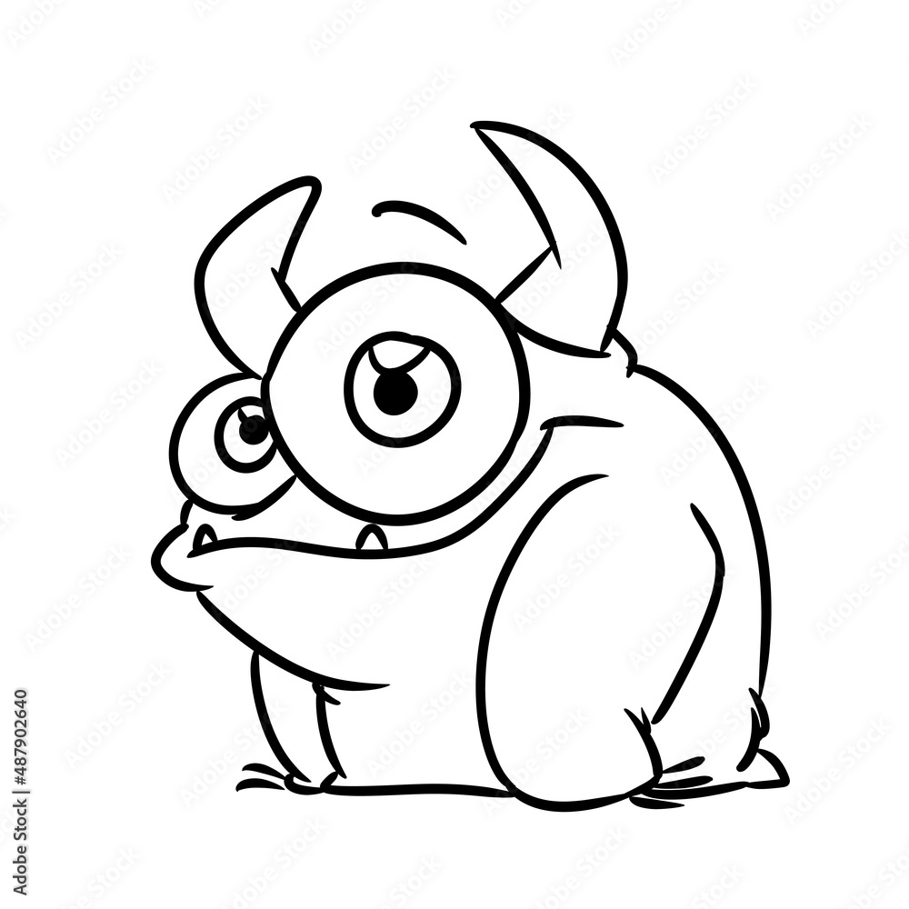 Monster guardian character illustration cartoon Monster guardian character illustration cartoon