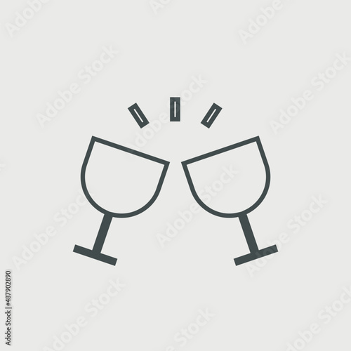 Cheers vector icon illustration sign