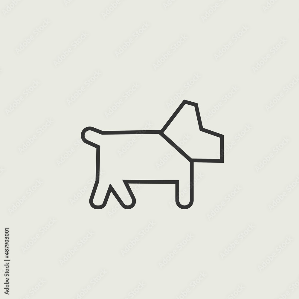 Dog vector icon illustration signDog vector icon illustration sign Dog vector icon illustration signDog vector icon illustration sign