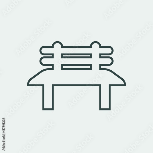 Bench vector icon illustration sign