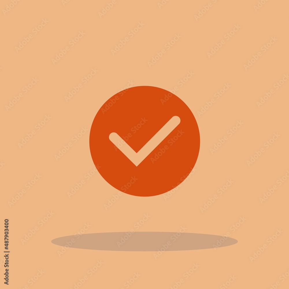 Check mark vector icon illustration sign Check mark vector icon illustration sign