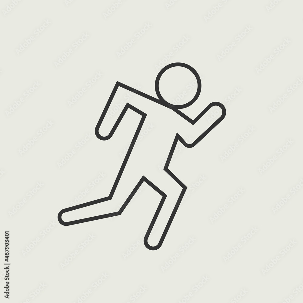 Running vector icon illustration sign Running vector icon illustration sign