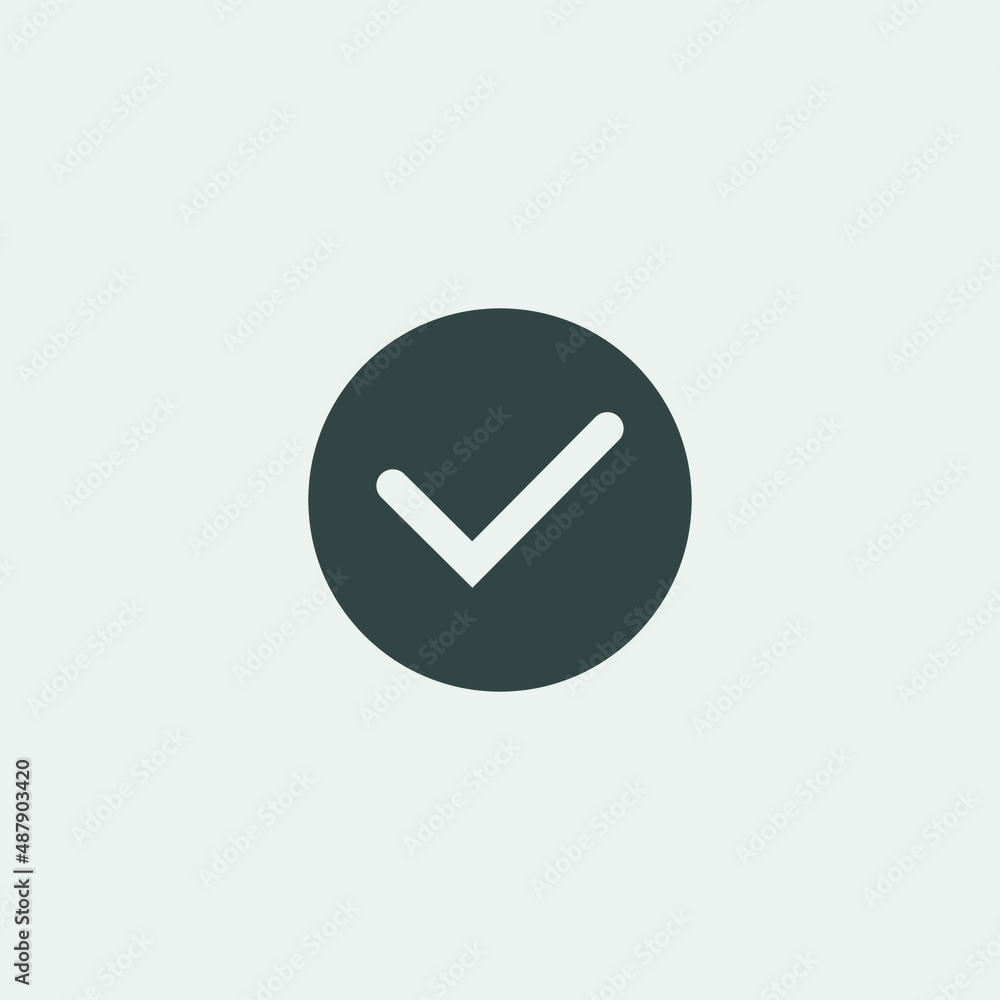 Check mark vector icon illustration sign Check mark vector icon illustration sign