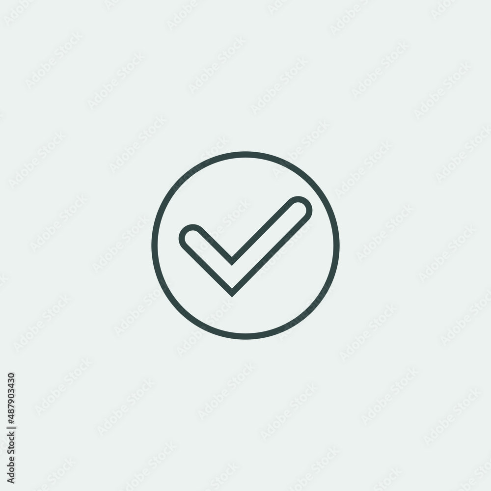 Check mark vector icon illustration sign Check mark vector icon illustration sign