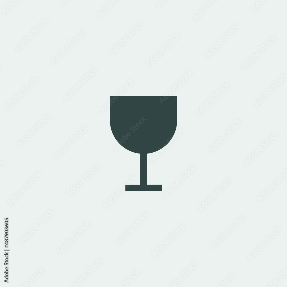 Wine glass cup vector icon illustration sign Wine glass cup vector icon illustration sign