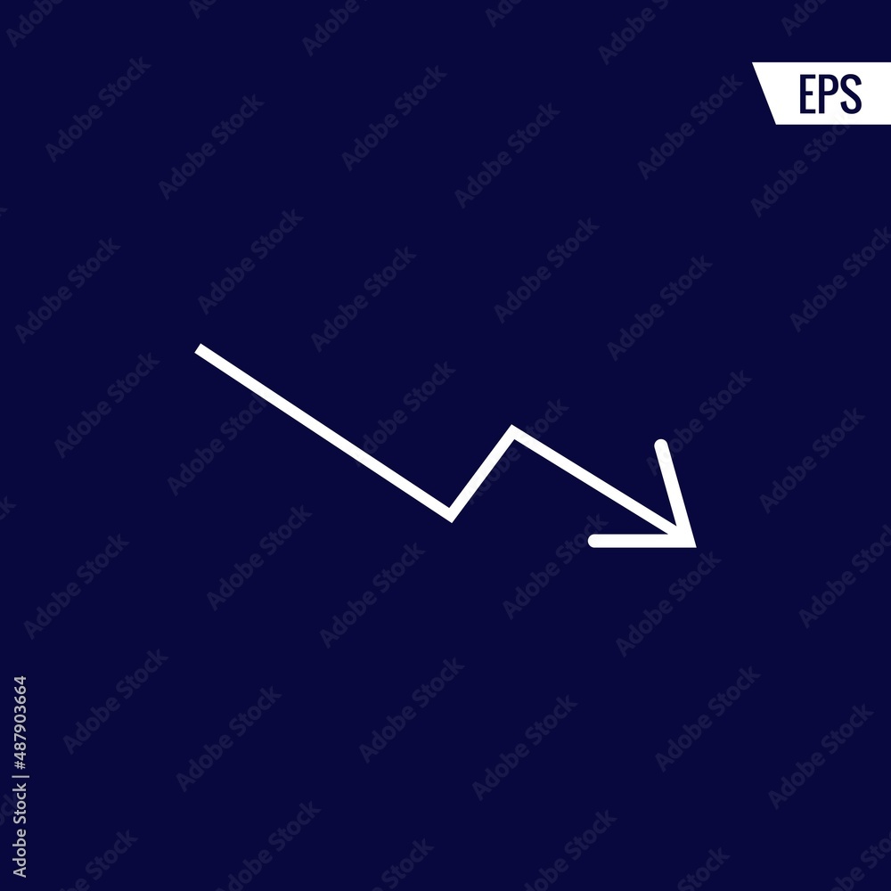 Loss graph vector icon illustration sign Loss graph vector icon illustration sign