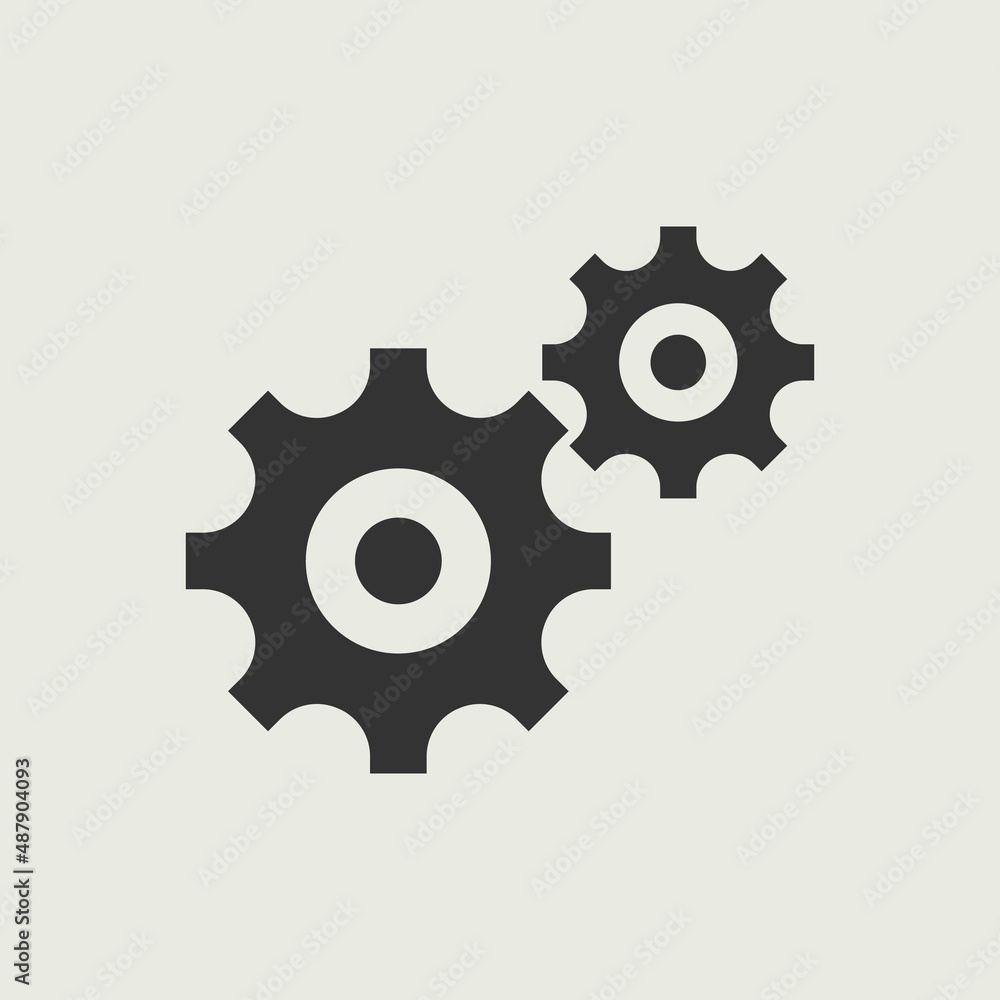 Setting gear vector icon illustration sign Setting gear vector icon illustration sign