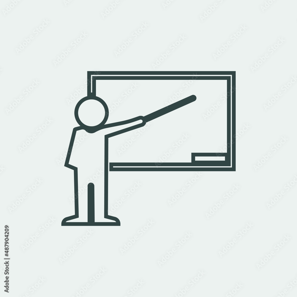 Lecturer vector icon illustration sign Lecturer vector icon illustration sign
