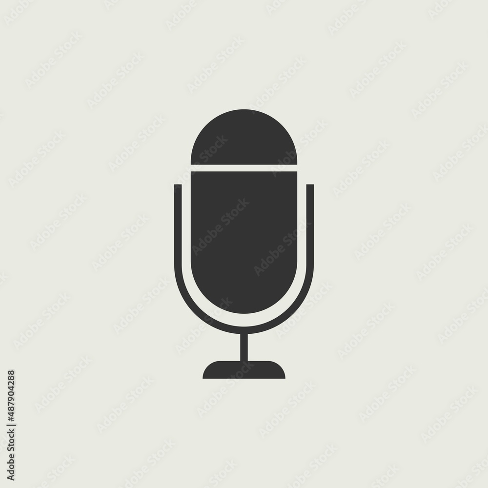 Microphone vector icon illustration sign Microphone vector icon illustration sign