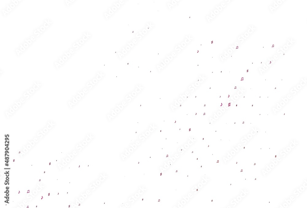 Light Pink vector texture with musical notes. Light Pink vector texture with musical notes.