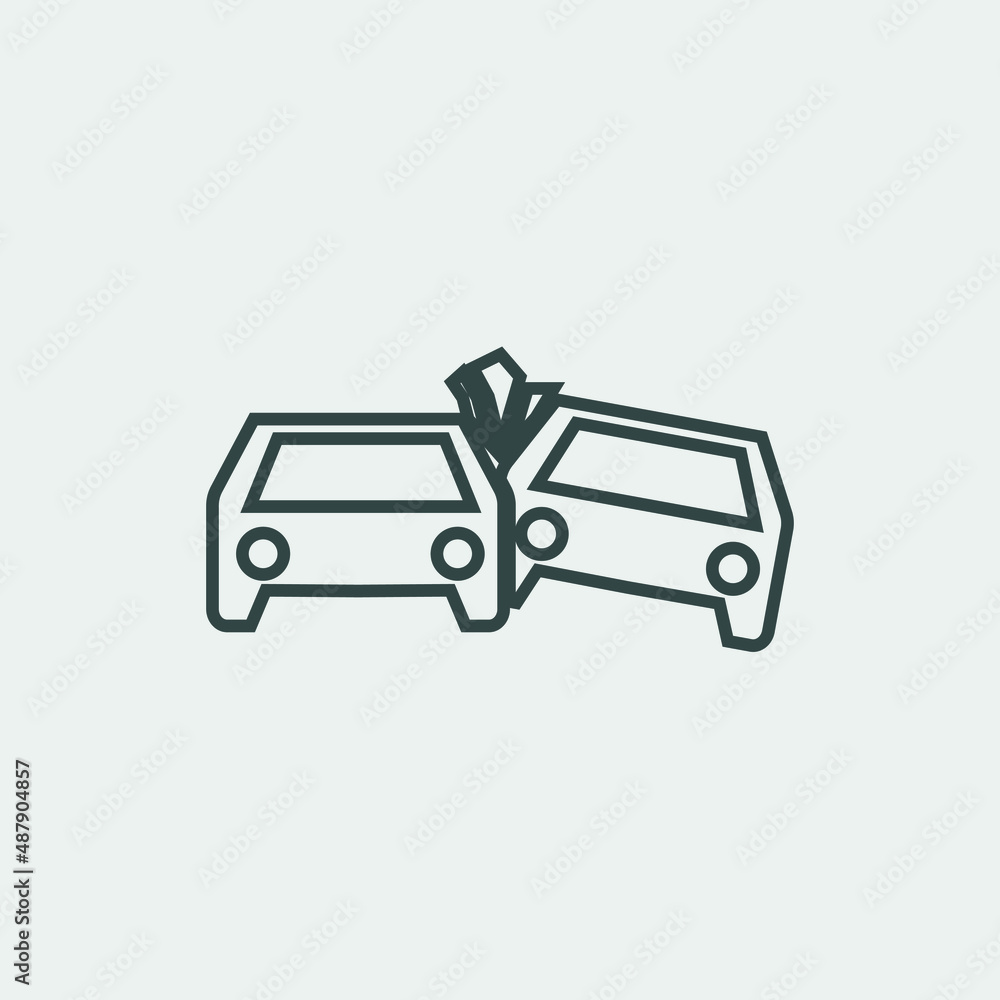 Crash vector icon illustration sign Crash vector icon illustration sign