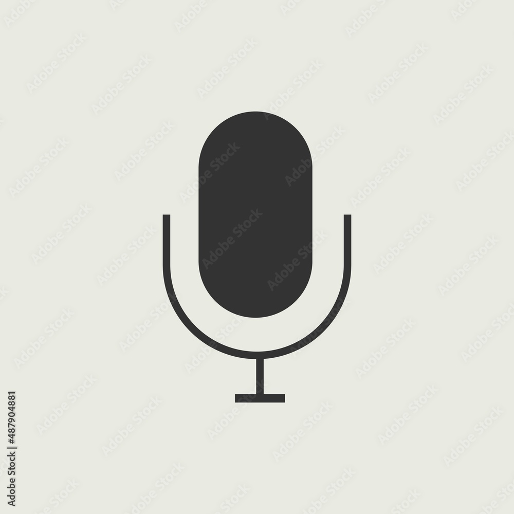 Microphone vector icon illustration sign Microphone vector icon illustration sign
