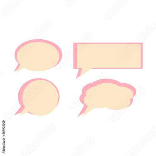 Four comment box vector drawing