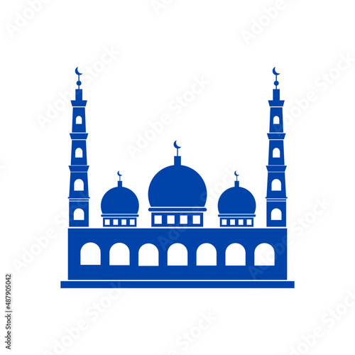 Blue mosque building vector image