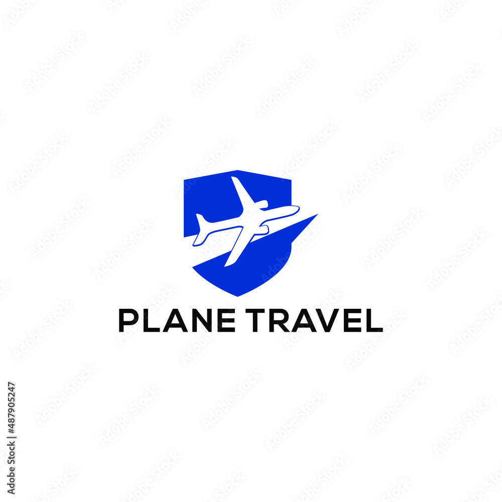 Airplane Logo Design Concept Vector for Travel Company Logo