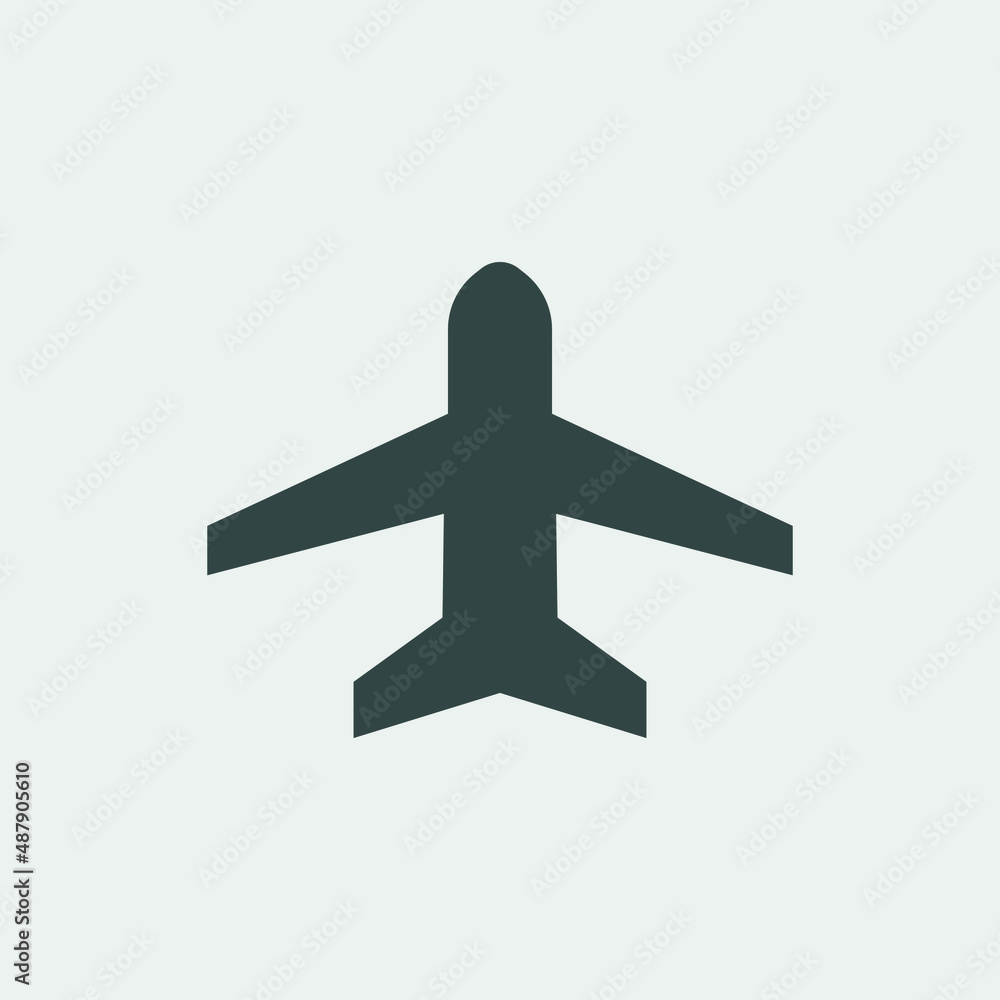 Airplane vector icon illustration sign