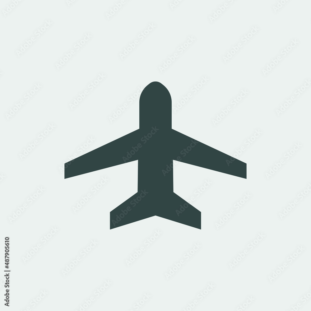 Airplane vector icon illustration sign Airplane vector icon illustration sign