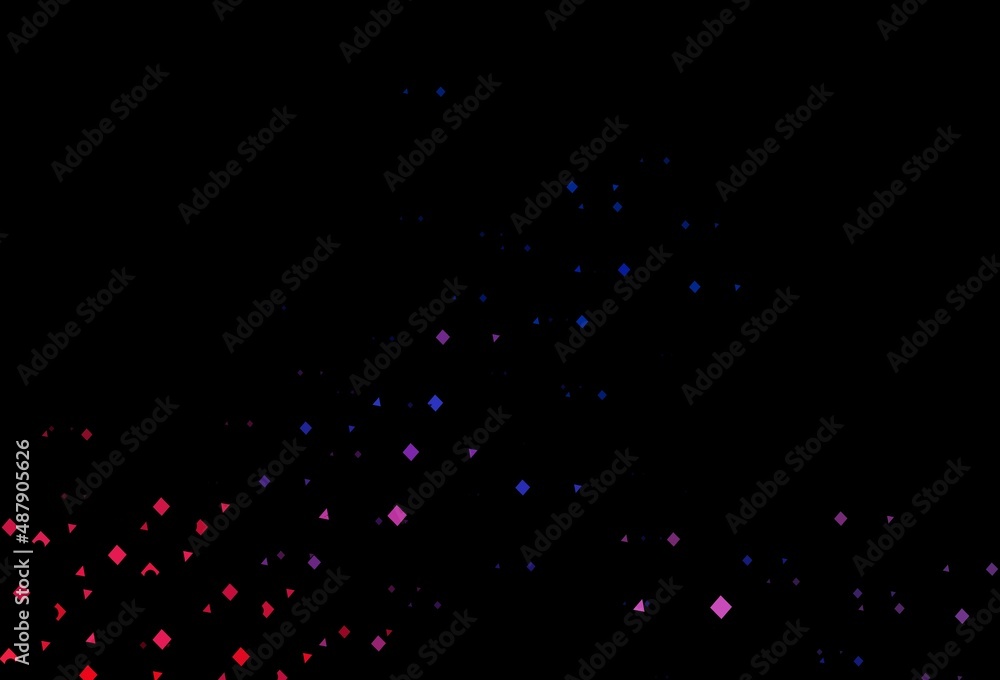Dark blue, red vector pattern in polygonal style with circles. Dark blue, red vector pattern in polygonal style with circles.
