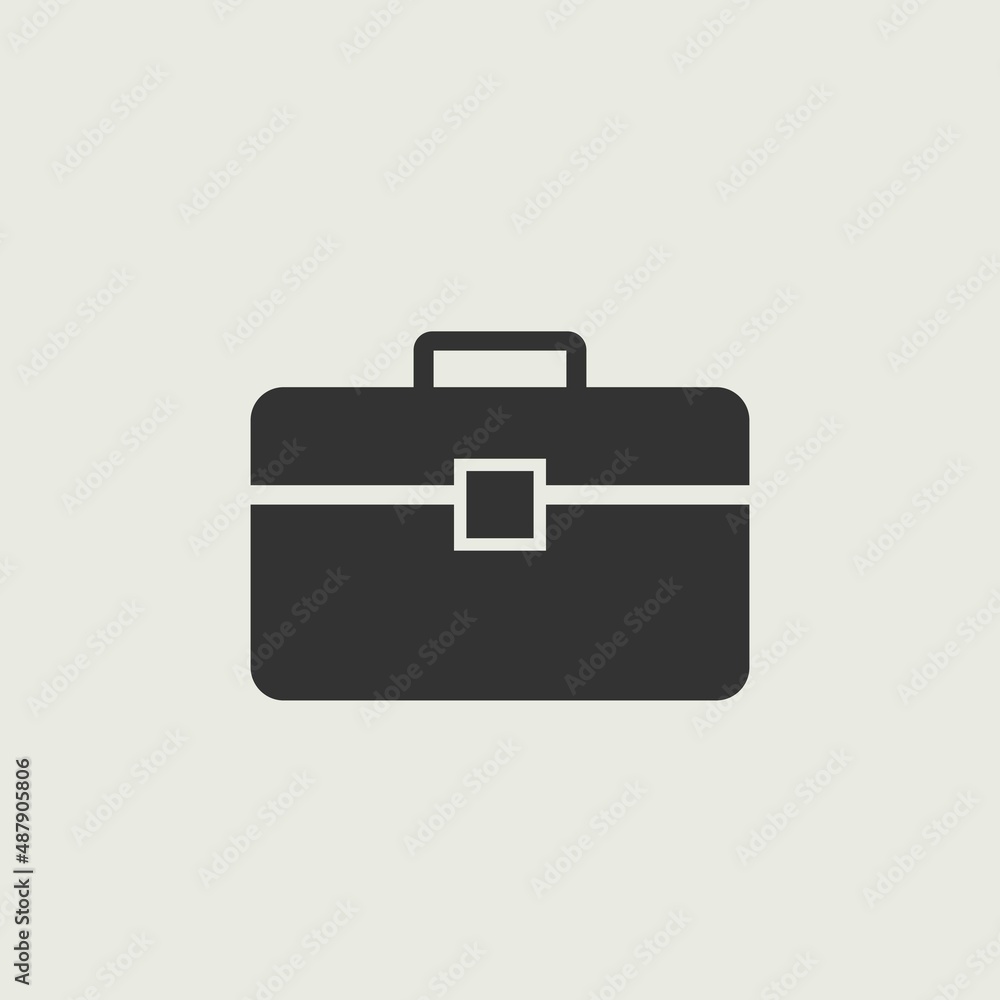 Brief case vector icon illustration sign Brief case vector icon illustration sign