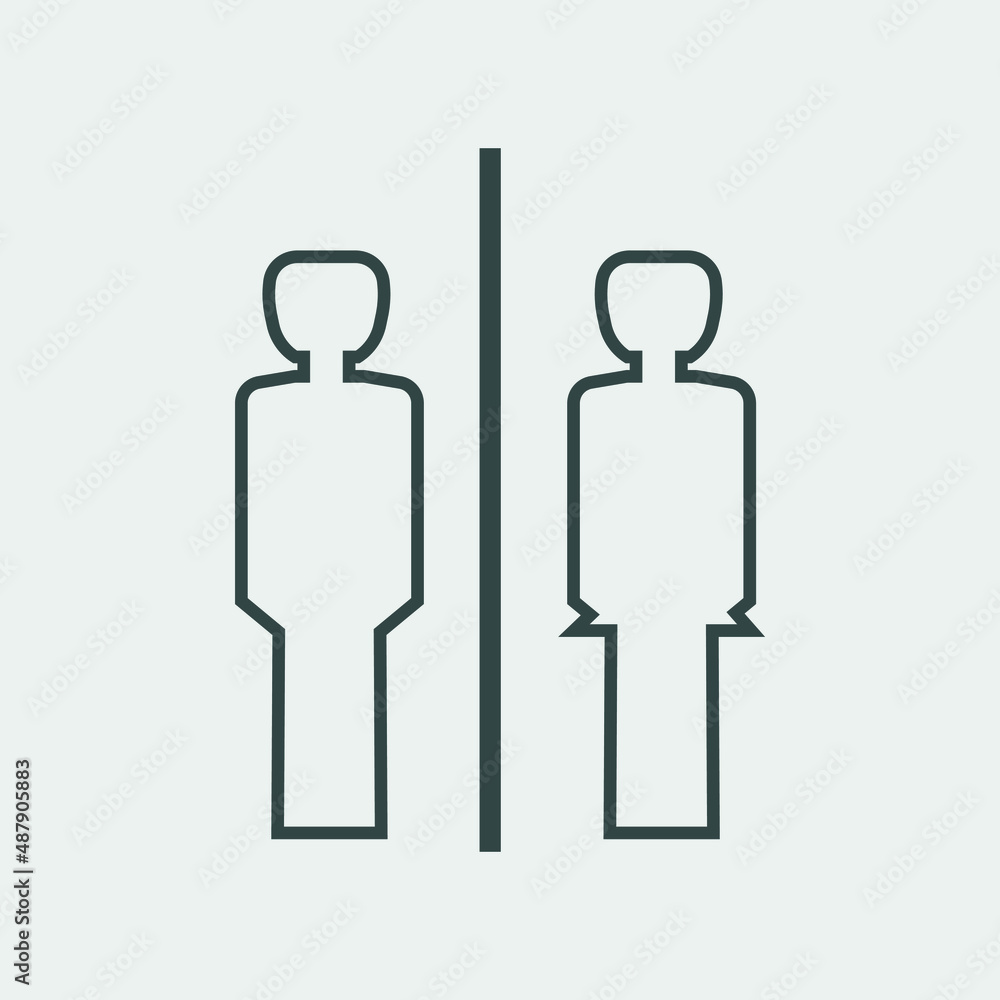 Toilets vector icon illustration sign Toilets vector icon illustration sign