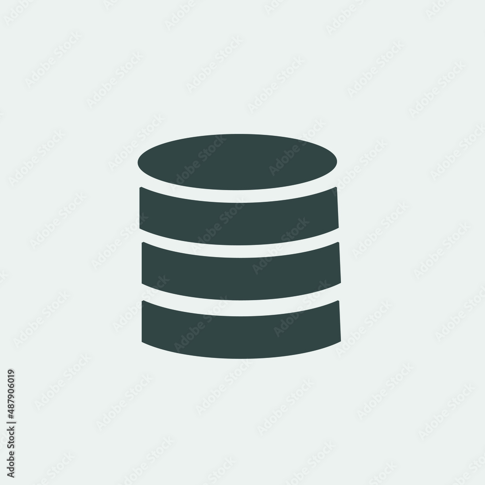 Data base vector icon illustration sign Data base vector icon illustration sign