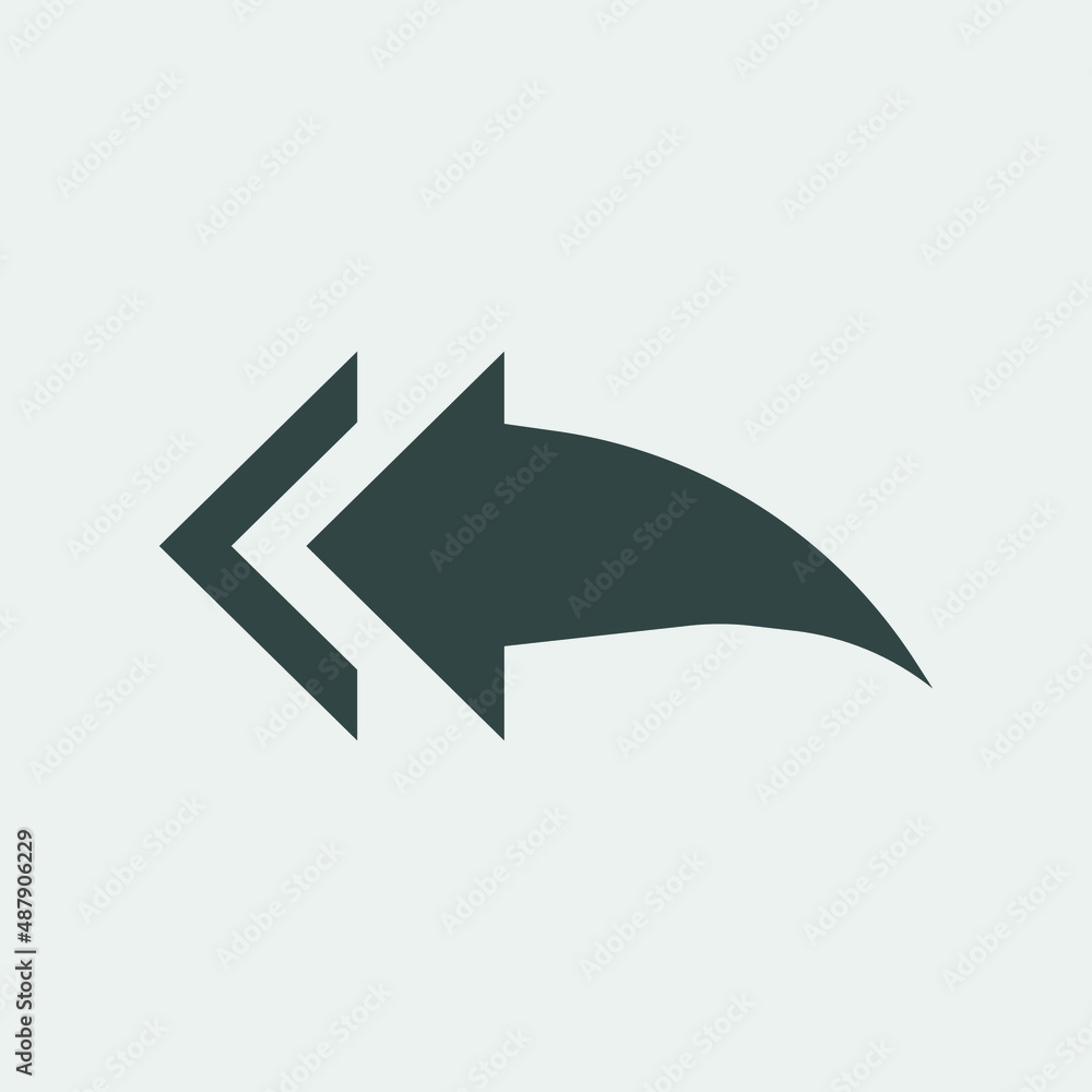 Reply vector icon illustration sign Reply vector icon illustration sign