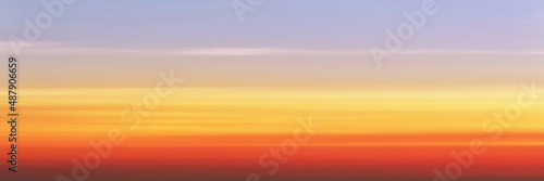 Panoramic sunset sky  natural background  vector illustration  gradient mesh.