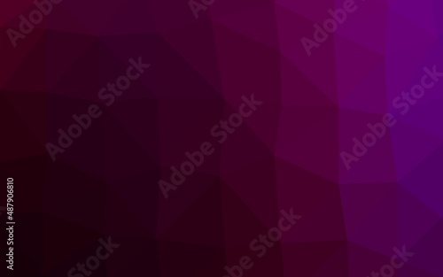 Dark Purple vector shining triangular template.