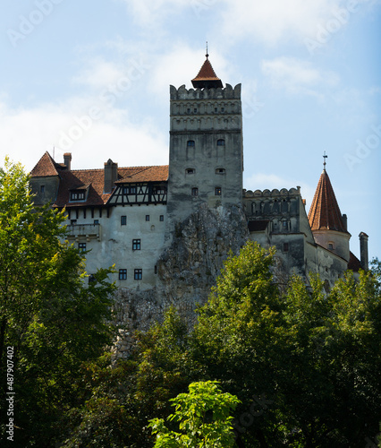 View of medieval Bran Castle commonly known as Dracula Castle, Romania