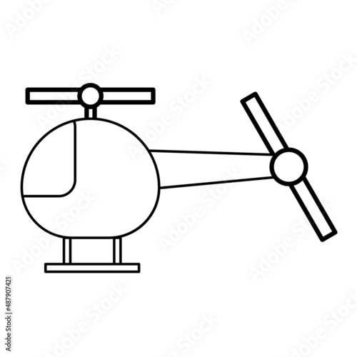 Cartoon black helicopter. technology background. Vector illustration. stock image. © Kravchenko