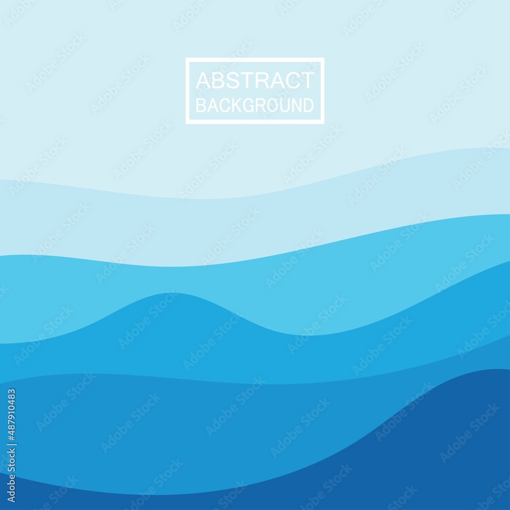 Blue wave vector abstract background flat design stock illustration Blue wave vector abstract background flat design stock illustration