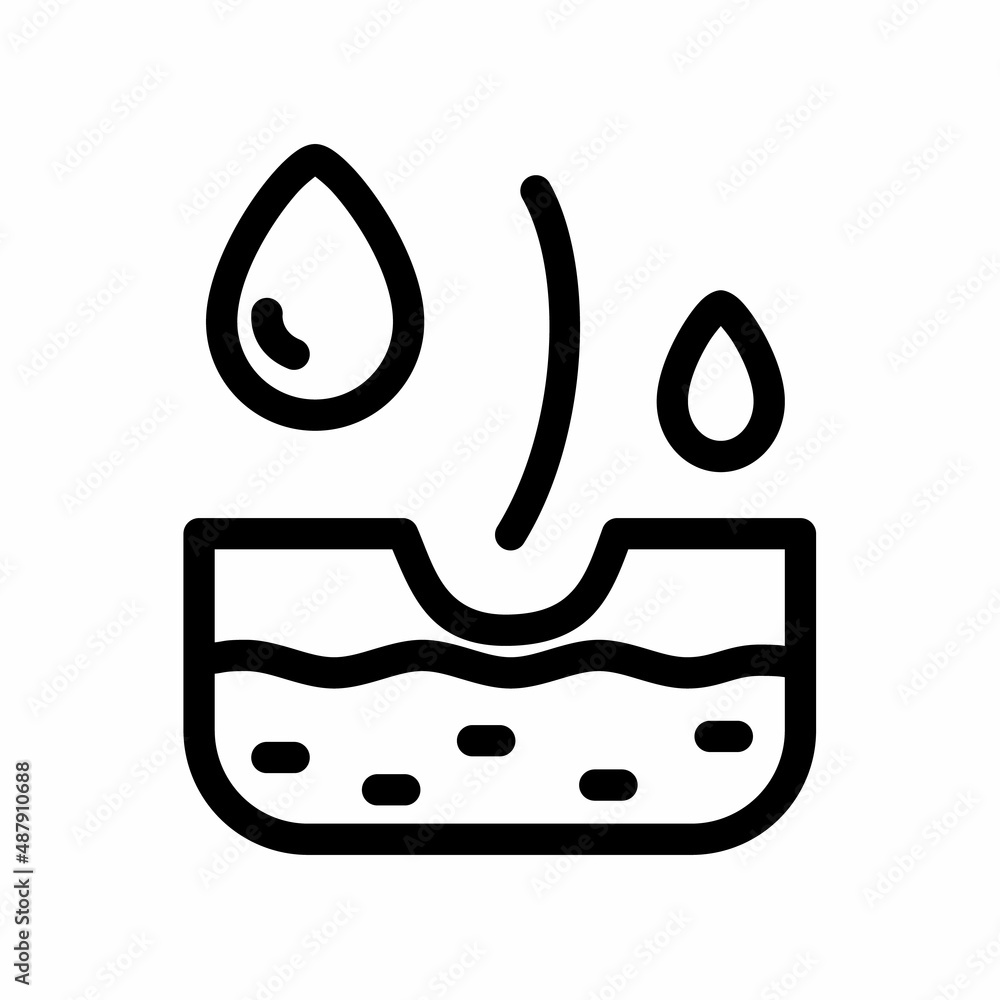 moisturizing skin epidermis dermatology skincare hydration single isolated icon with outline style moisturizing skin epidermis dermatology skincare hydration single isolated icon with outline style