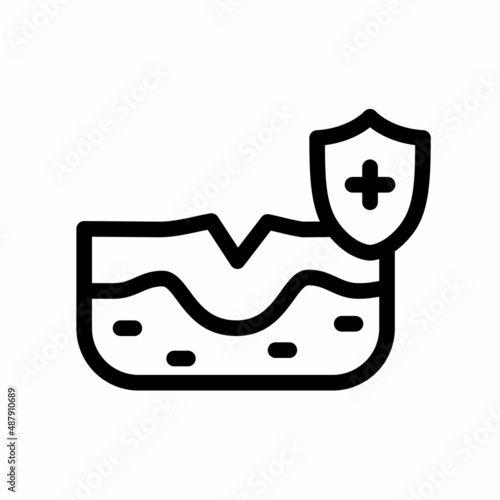 wound heal healthcare epidermis skin dermatology single isolated icon with outline style