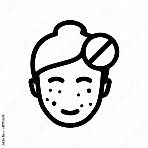 free blackhead dark spot facial dermatology single isolated icon with outline style