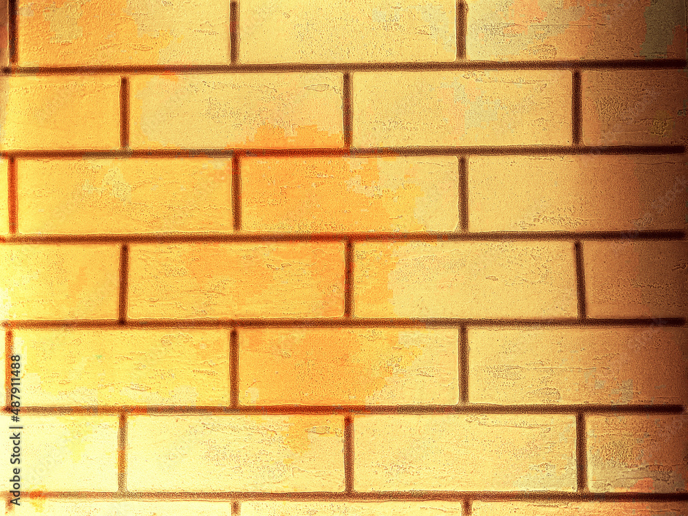 Obraz premium レンガ柄壁紙