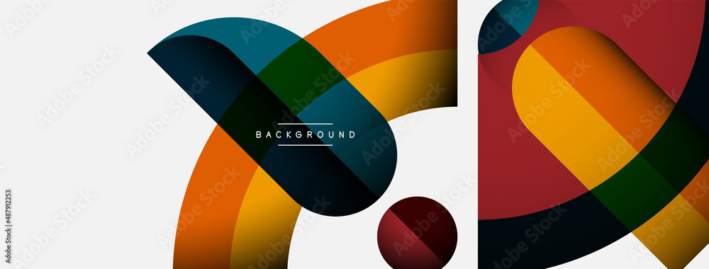 Trendy shapes, color minimal design composition, lines and shadows for wallpaper banner background or landing page Trendy shapes, color minimal design composition, lines and shadows for wallpaper banner background or landing page