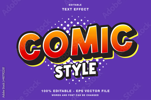 comic style 3d editable text effect