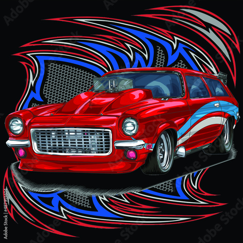 drag race isolated on white background for poster, t-shirt print, business element, social media content, blog, sticker, vlog, and card. vector illustration.