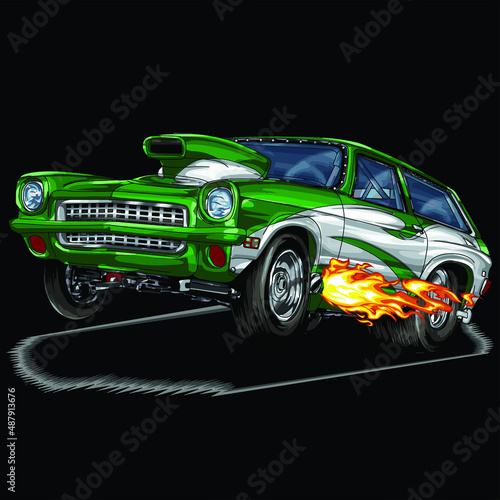 drag race isolated on white background for poster, t-shirt print, business element, social media content, blog, sticker, vlog, and card. vector illustration.