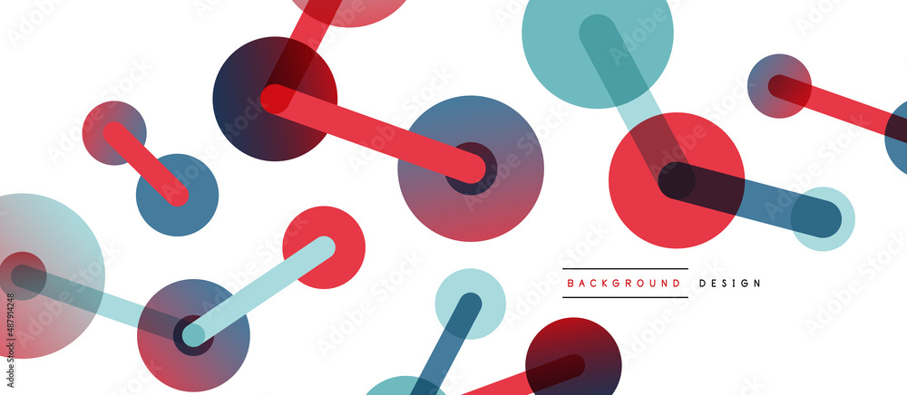 Line points connections geometric abstract background. Circles connected by lines. Trendy techno business template for wallpaper, banner, background or landing Line points connections geometric abstract background. Circles connected by lines. Trendy techno business template for wallpaper, banner, background or landing