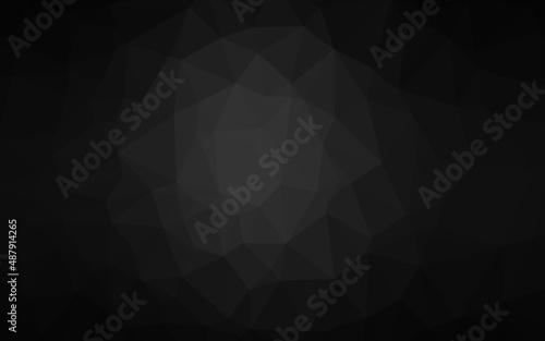 Dark Silver, Gray vector abstract mosaic backdrop. Modern geometrical abstract illustration with gradient. Completely new template for your business design.