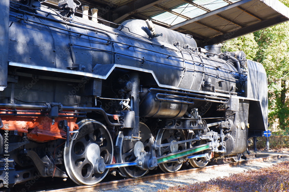 Obraz premium 国鉄時代の蒸気機関車 D52型 403号