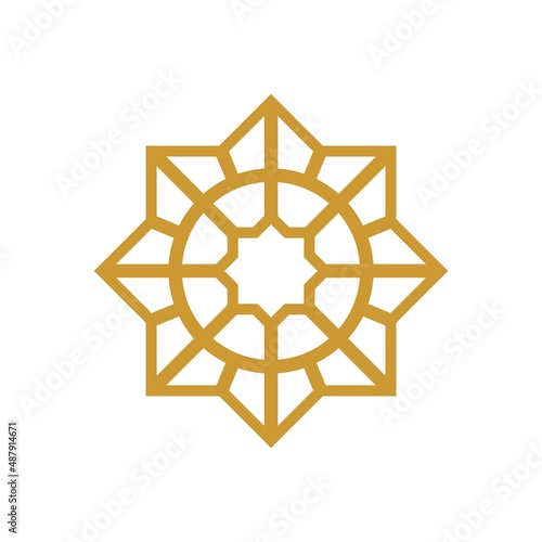 Islamic Ornament - Vector Flat Design Illustration : Suitable for Islamic Theme and Other Graphic Related Assets.